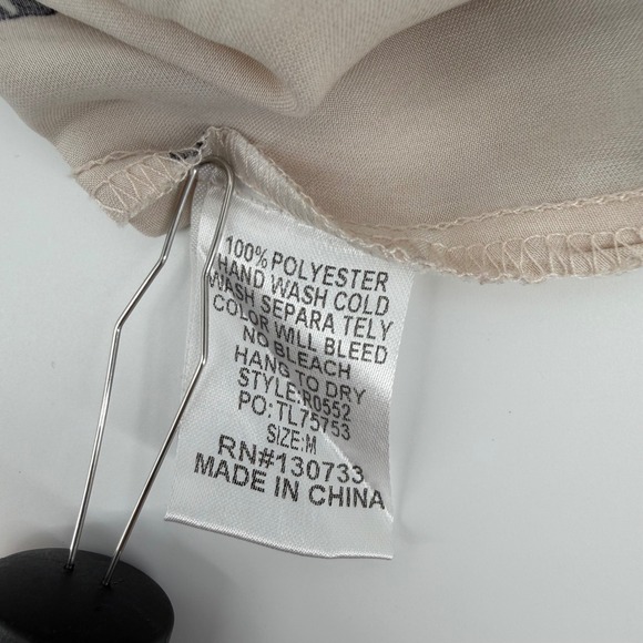 UMGEE Women's Beige Zebra Print Pleated Button Up Shirt Dress high lo Medium - Picture 6 of 8